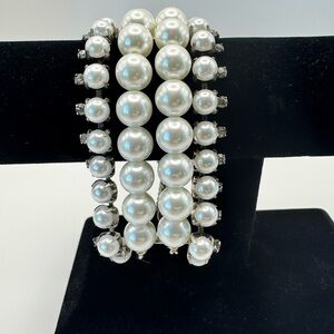 DYLANLEX Sarah Pearl Cuff Bracelet w/chain Tassels